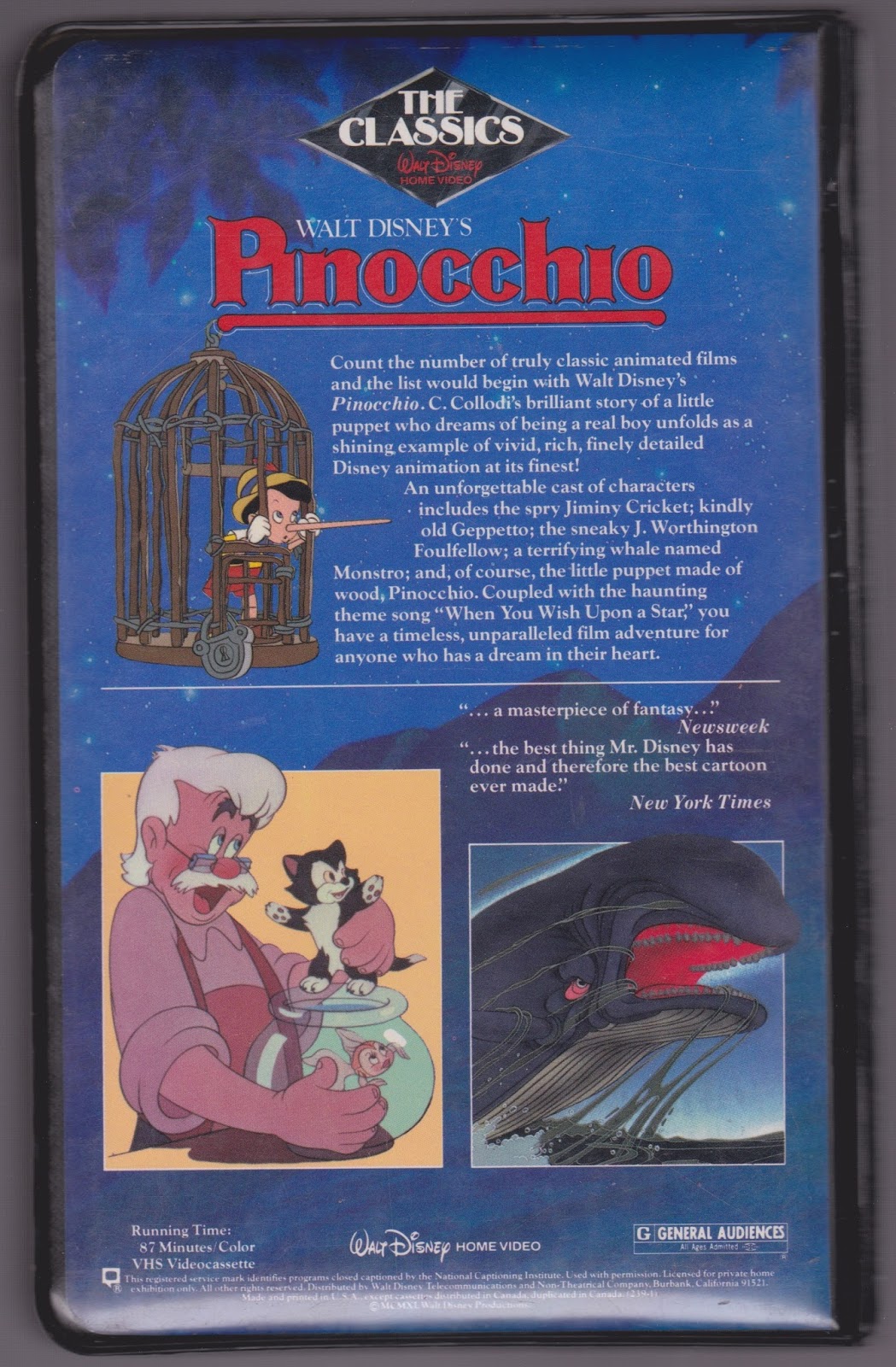 Walt Disney S Pinocchio Black Diamond Classic Vhs Rar vrogue.co