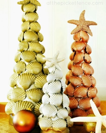 seashell Christmas trees