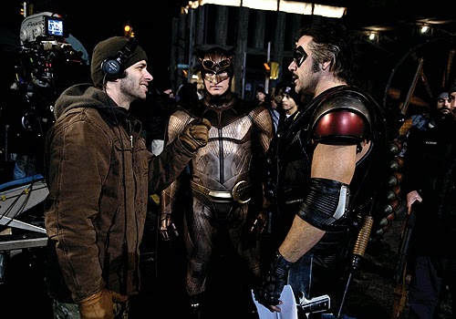 Zack Snyder Watchmen on set