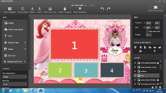 Download Free dslrbooth template-Princess