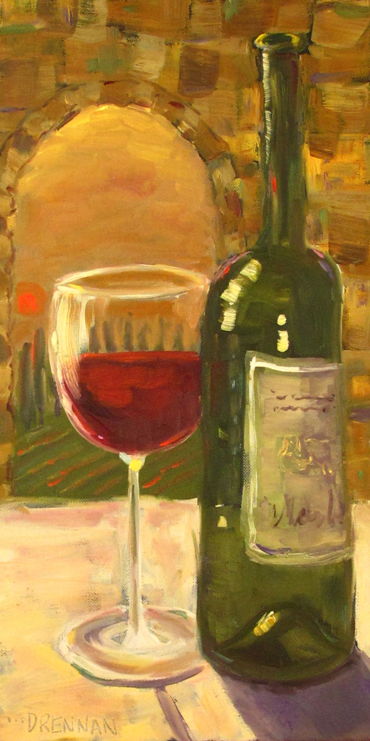 and wine Drennan: Painting more .oil of painting Wine, wine wine Adventures  Lorrie glass ri