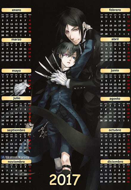 calendario 2017 black butler