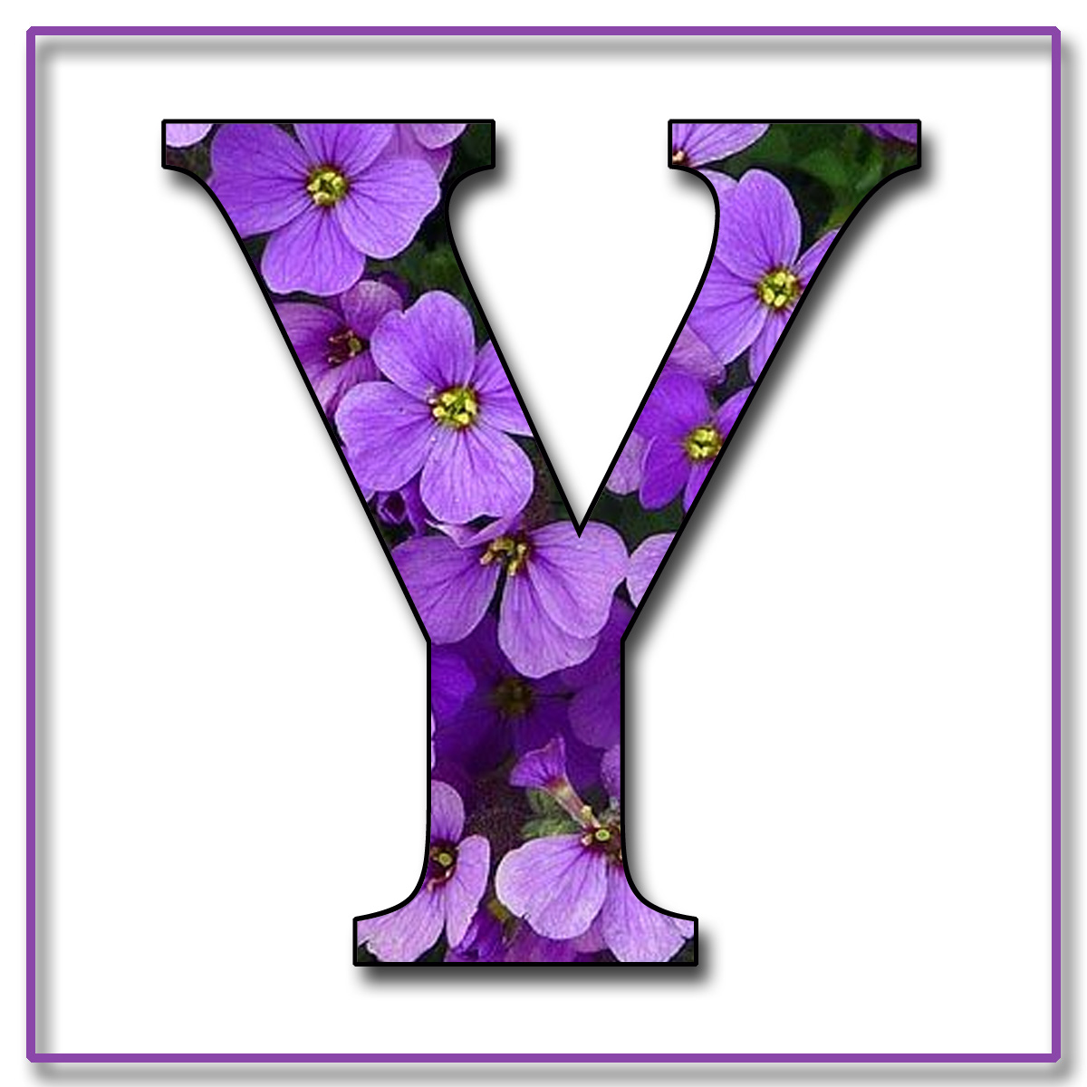 GRANNY ENCHANTED'S BLOG: "Purple Flowers" Free Scrapbook Alphabet