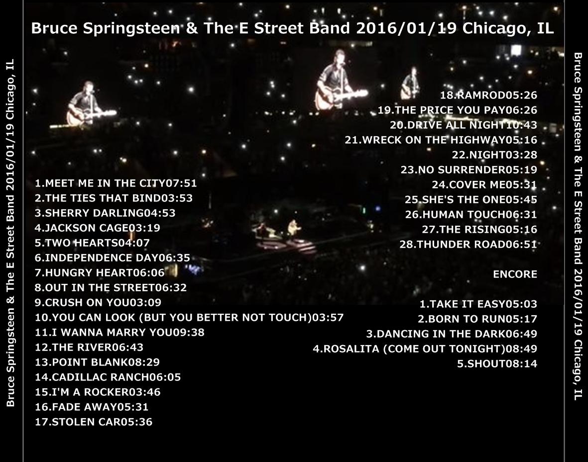 RELIQUARY Bruce Springsteen [2016.01.19] The River Tour, Chicago [SBD]