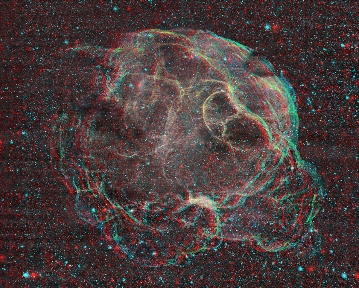 Astro Anarchy: Simeis 147, a supernova remnant as an anaglyph Red/Cyan 3D