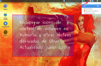 Recuperar icono de control de volumen en Xubuntu y otras distros con Xfce