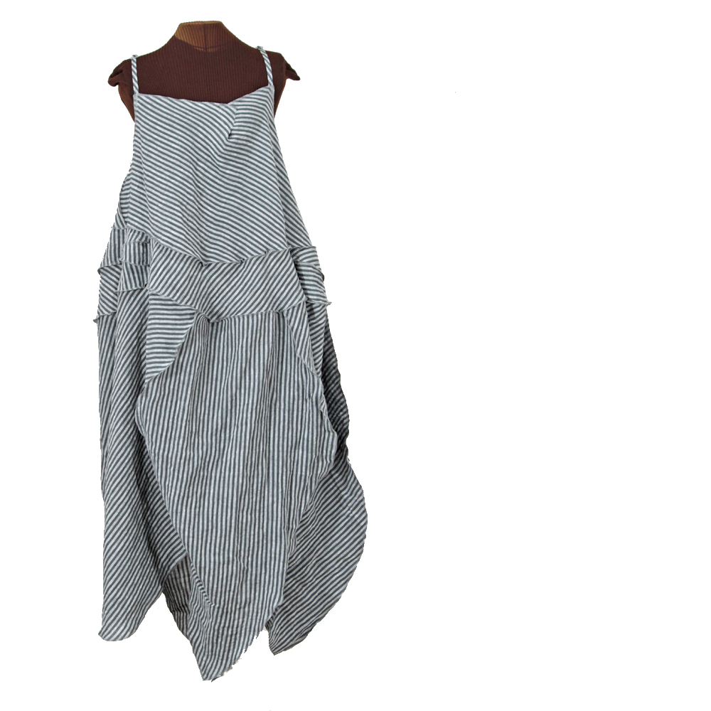 secret lentil clothing: long stripey pod-shaped dress