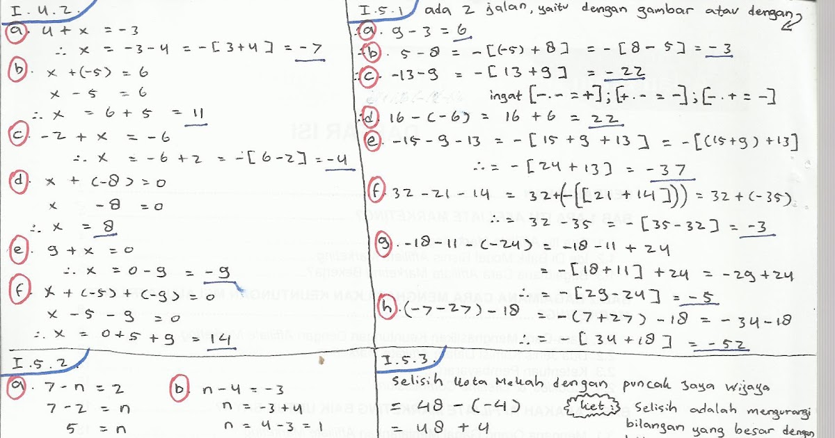 Matematika SMP Kelas 7: Soal Matematika 6.2