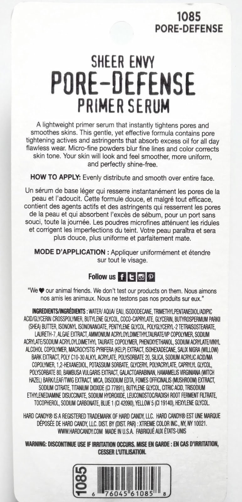 Hard Candy Sheer Envy PoreDefense Primer Serum Review The Budget