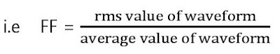 Form Factor formula