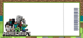 Fiesta de Minecraft: Invitaciones, Gorro y Cono para Imprimir Gratis. Invitacion para Imprimir Gratis de Fiesta de Minecraft.