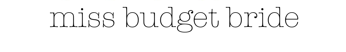 MissBudgetBride