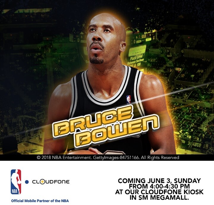 Meet and Greet NBA Legend Bruce Bowen at CloudFone Kiosk in SM Megamall