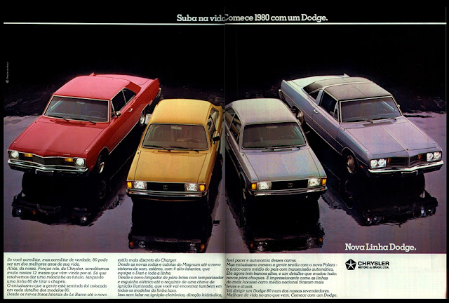 propaganda linha Dodge - Chrysler - 1979. propaganda anos 70. propaganda carros anos 70. reclame anos 70. Oswaldo Hernandez.