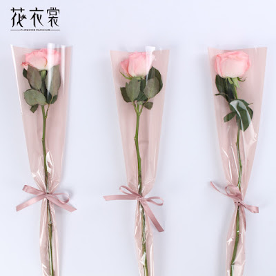 Flower Wrapping Paper Single Rose (Seri DZD)