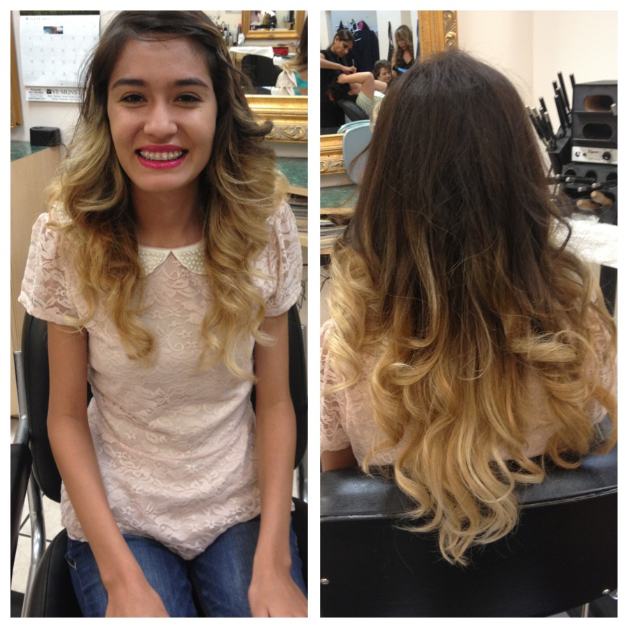 Ombre Hair Brown To Blonde Haircut Media