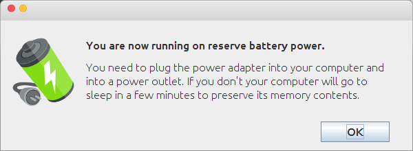 Ubuntu Linux Mint Low Battery Warning Notification Window full battery notification linux mint dan ubuntu full battery alert linux mint ubuntu battery