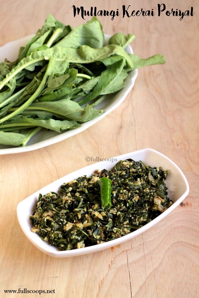 Radish Greens Stir Fry Mullangi Keerai Poriyal Full Scoops A food