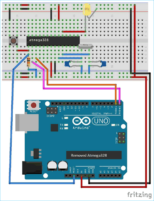 How to Burn Arduino Bootloader in Atemga328 IC and Program it using ...