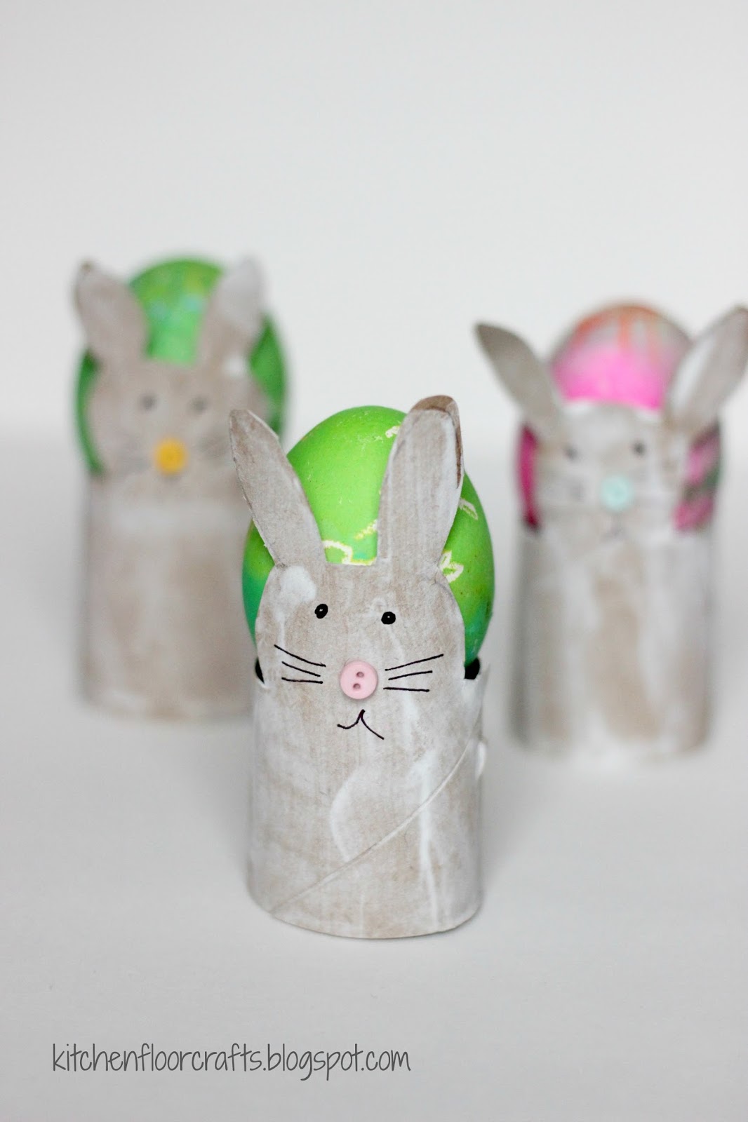 Kitchen Floor Crafts Cardboard Tube Easter Bunnies