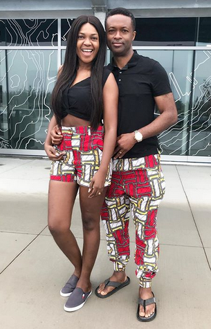 Actress, Omoni Oboli Rock Matching Ankara Outfit With Husband On His Birthday As They Dance Together %Post Title