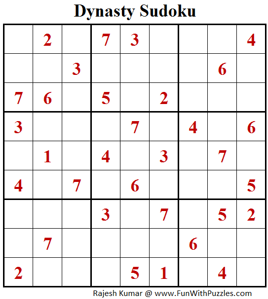 Dynasty Sudoku (Fun With Sudoku #167)