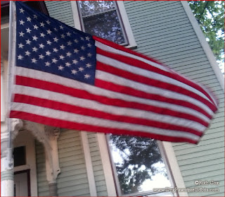 Flag Waving Dog Walk Views 