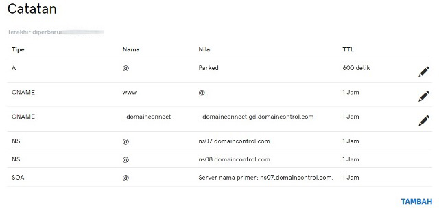 cara setting custom domain di GoDaddy 2018