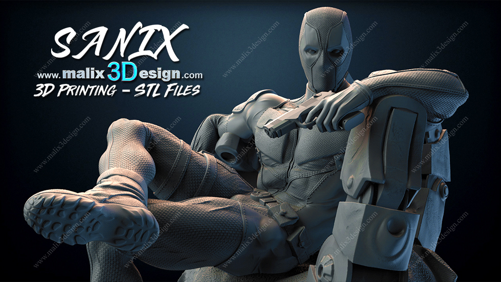 Deadpool Stl Files For 3d Printing Sanix