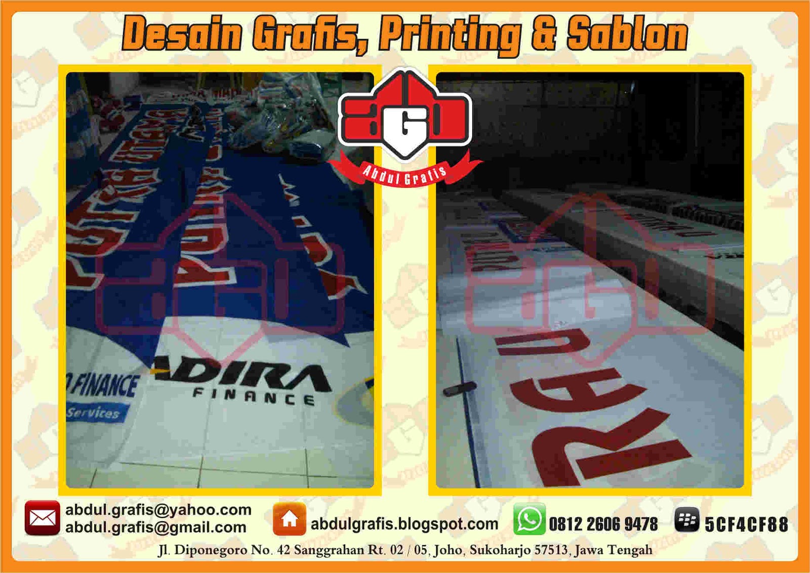 Sablon spanduk, umbul umbul, bendera, kaos Sablon Umbul