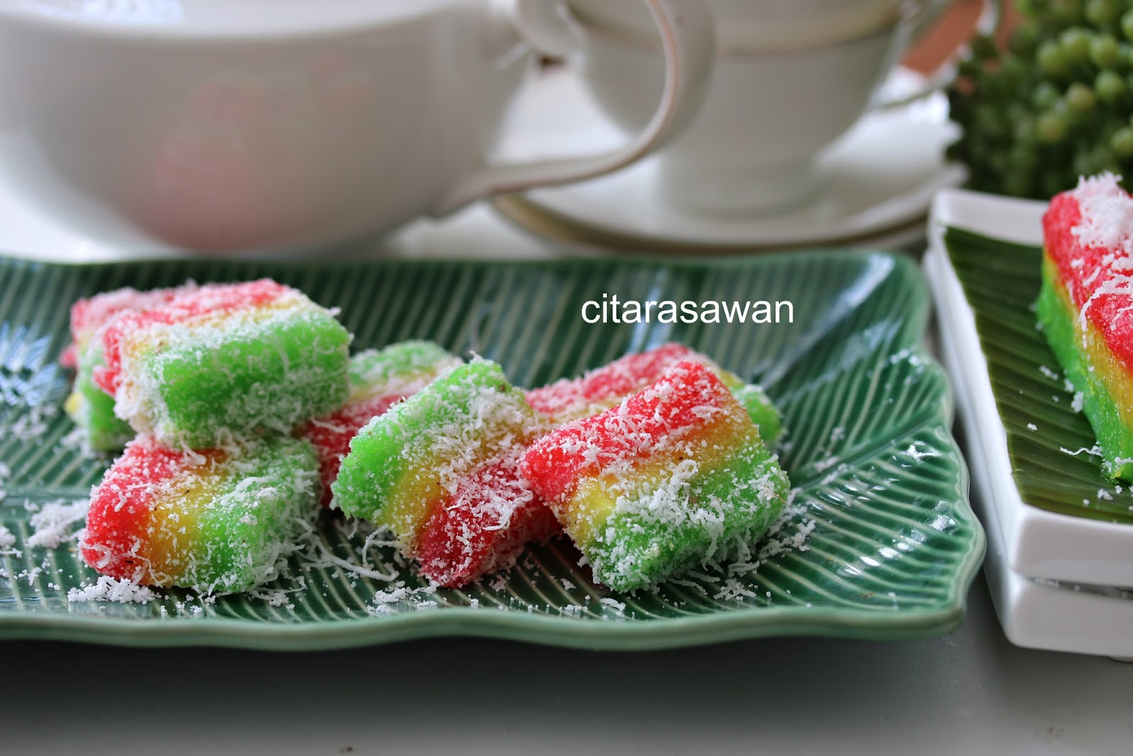 Kuih Lapis Ubikayu Pelangi Resepi Terbaik