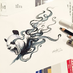 panda disappearing fantasy drawings watercolor colored lucky978 deviantart pencils paintings lipscomb katy designstack stack architecture