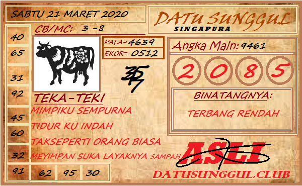 Prediksi Togel Sgp Sabtu 21 Maret 2020 Prediksi Bocoran Sgp