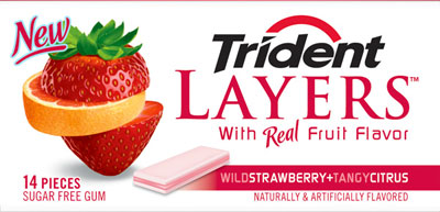 New flavors of Trident Layers Gum.