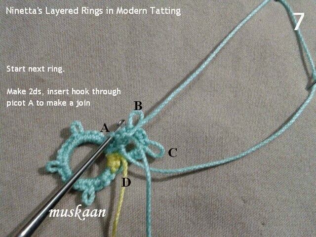 muskaan's T*I*P*S: Tatting Tutorial : Layered Rings Part 1