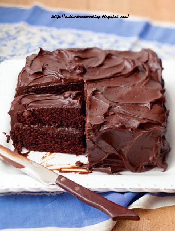 Chocolate Cake with Fudge Icing Home cooking