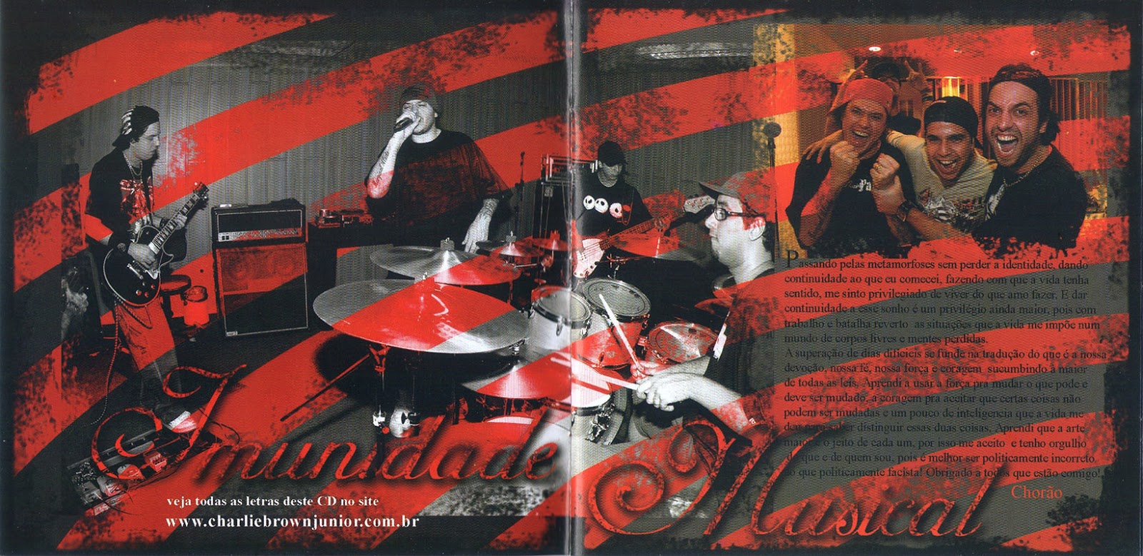 Encarte Charlie Brown Jr. Imunidade Musical