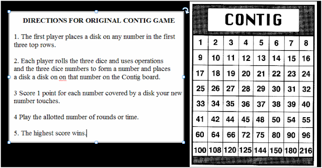 VARYING CONTIG GAME