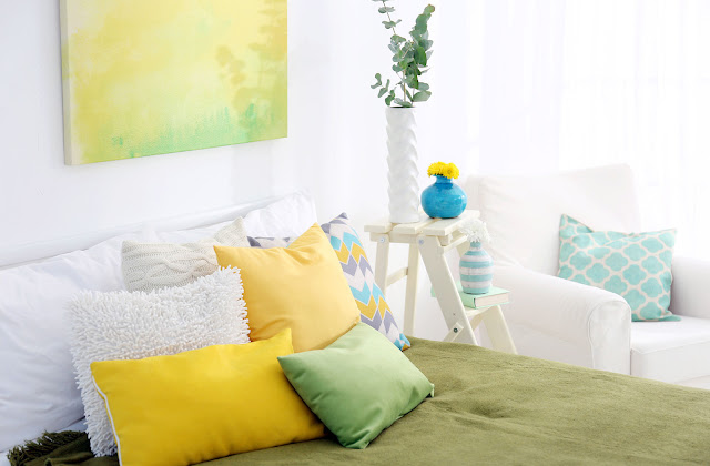 Interior of Modern Bedroom with Bed