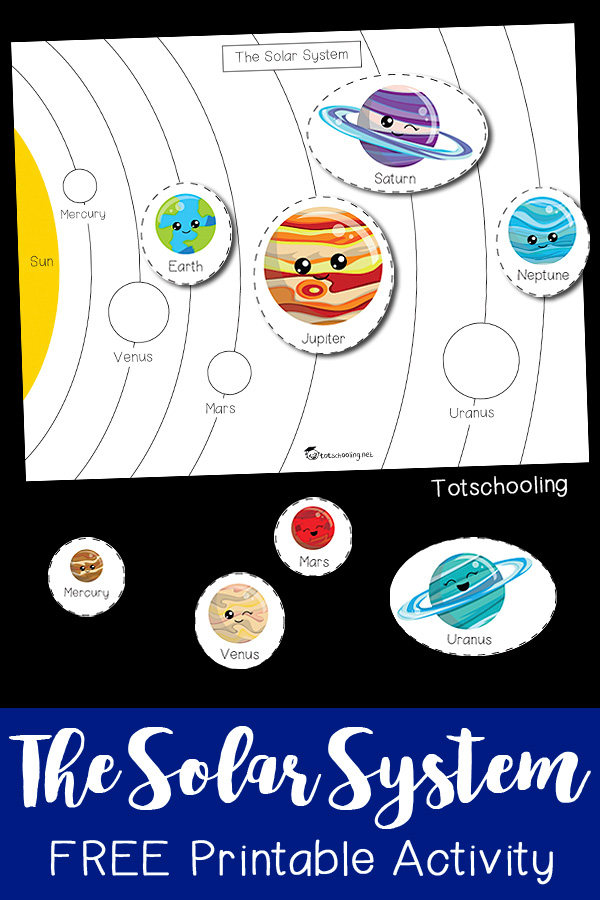 The Solar System Printable Activity Totschooling Toddler Preschool 