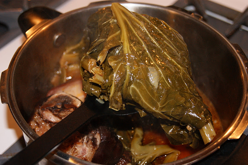 Traditional New Year's Day Collards {Pressure Cooker Method} The