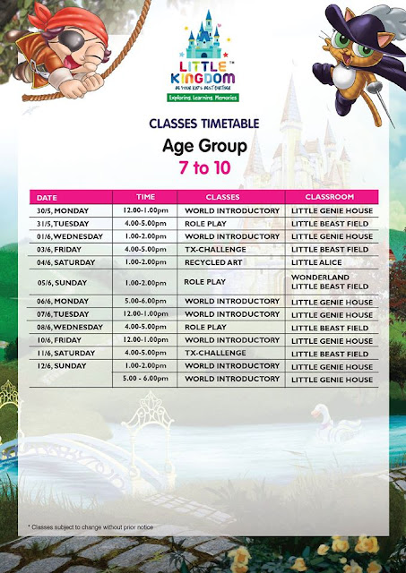 JADUAL KELAS Little Kingdom Maju Junction Kuala Lumpur - Indoor Edutainment Theme Park JADUAL KELAS Little Kingdom Maju Junction Kuala Lumpur - Indoor Edutainment Theme Park