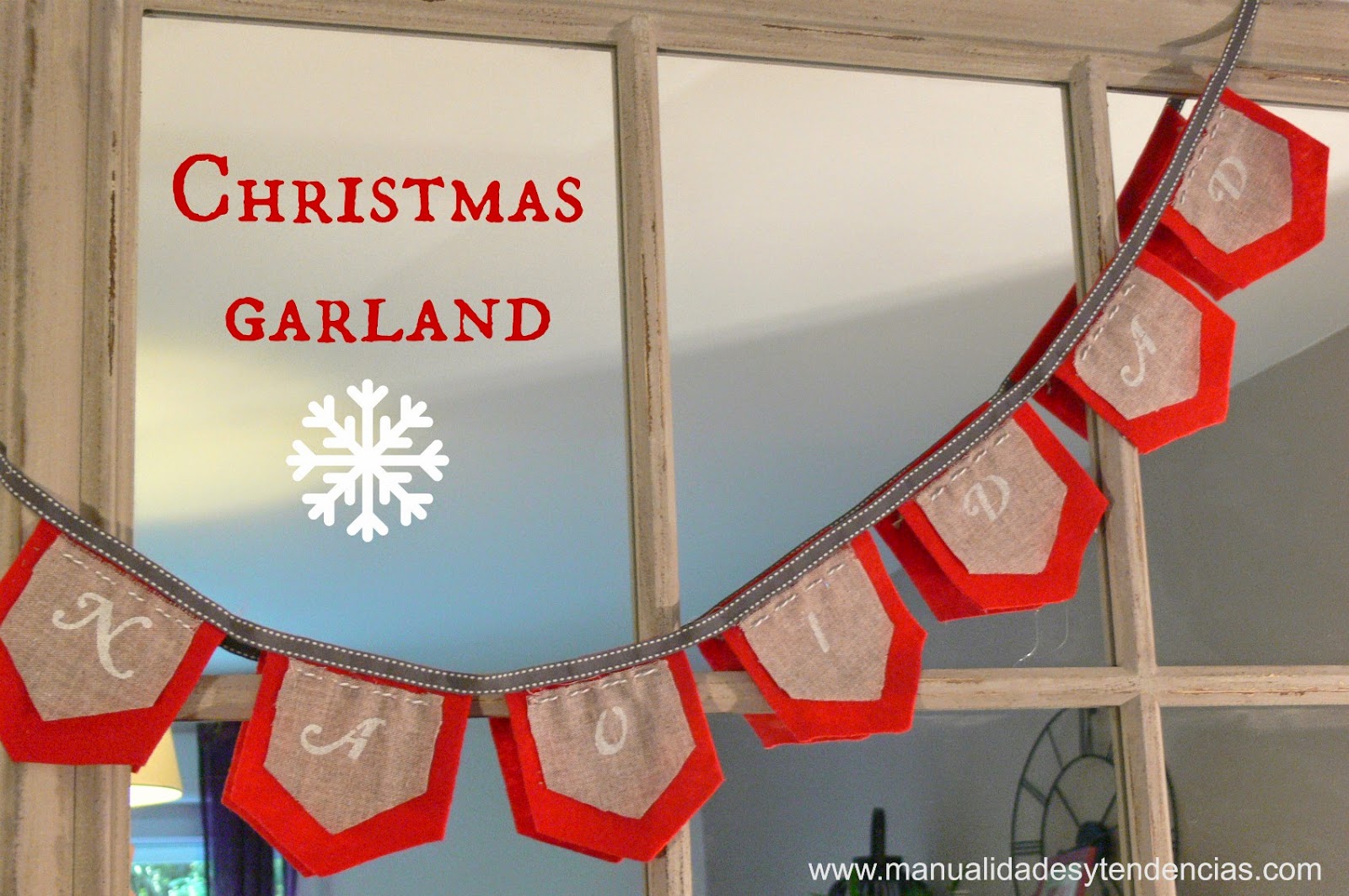 Felt Christmas garland tutorial