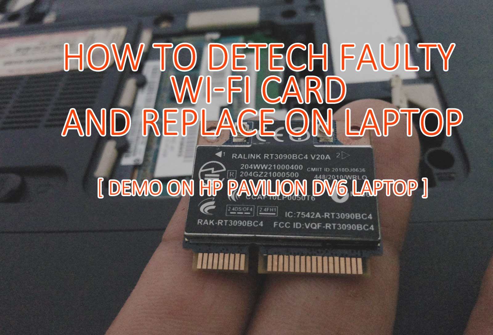 Computer DIY Replacing Faulty Wi Fi Card on Laptop