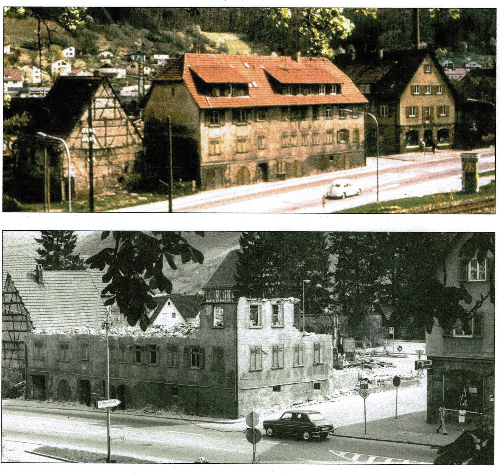 B 312 wurde im jahr 18201822 das gebäude nr 90 mit der gastwirtschaft adler erbaut dabei handelte es sich um ein gegen die straße 3 stöckiges