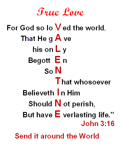 Welcome: True Love On Valentine's Day ~ John 3:16