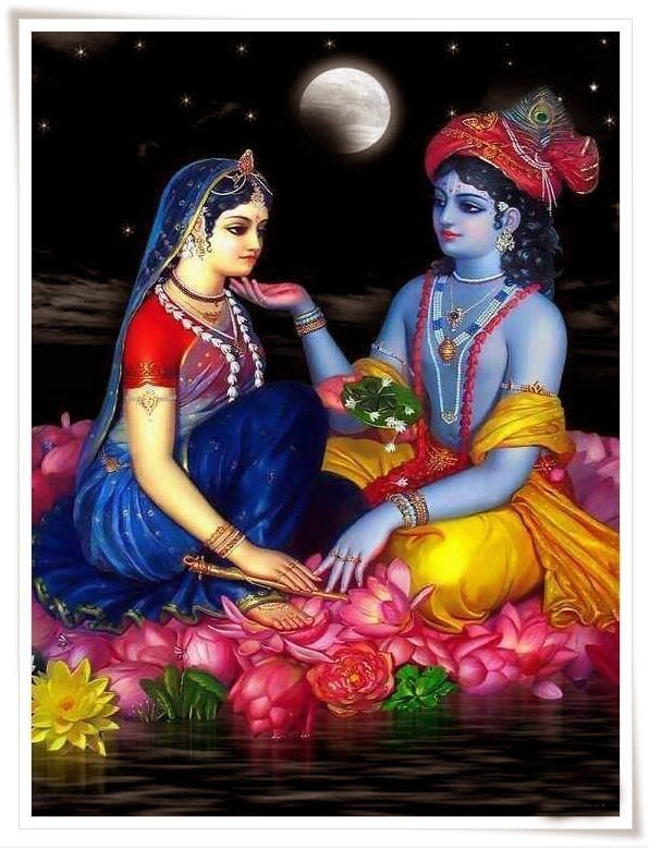 Cute Kanha Ji Good Night With Radha Krishna