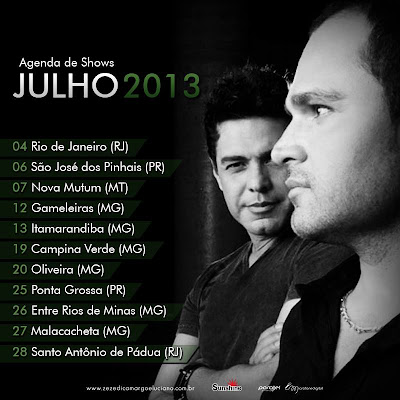 próximos shows Zezé di Camargo e Luciano 2013