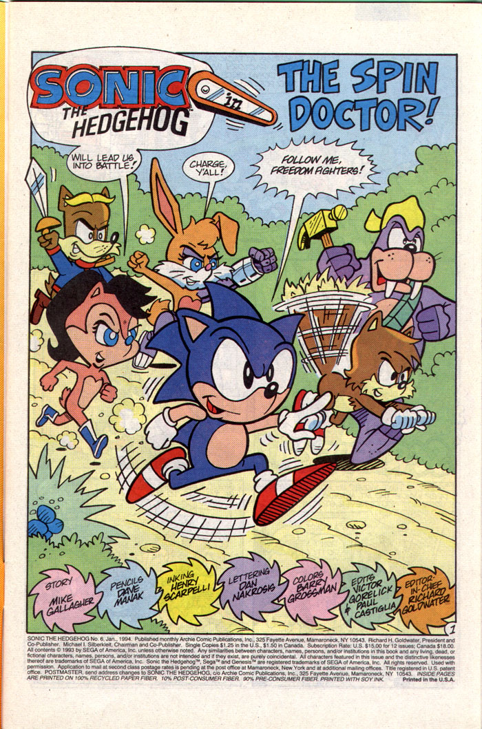 Read online Sonic The Hedgehog comic -  Issue #6 - 2