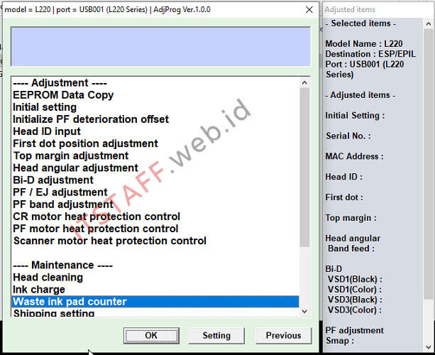 [SOLVED] EPSON L220 Service Required (A printer's ink pad is at the end